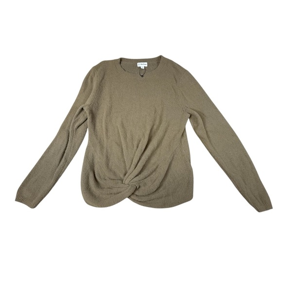 The Drop Sweaters - The Drop Women's Brown Pullover Cinched Sweater XL